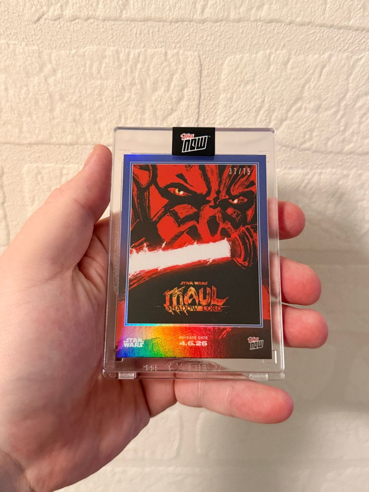 Topps Now Star Wars Maul Shadow Lord /75 Trading Card, Ophalen of Verzenden, Nieuw