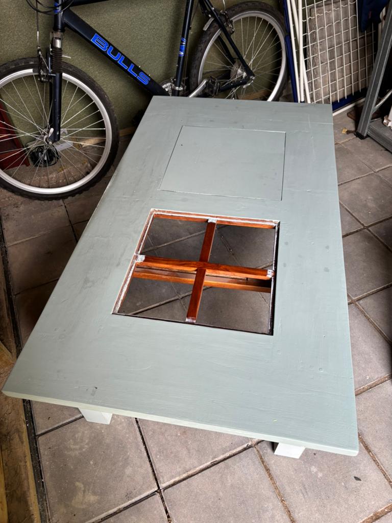Salon tafel, Huis en Inrichting, Tafels | Salontafels, Ophalen, Gebruikt, 100 tot 150 cm, 50 tot 100 cm