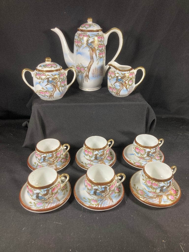 Japans Kutani porseleinen koffieservies, Ophalen of Verzenden