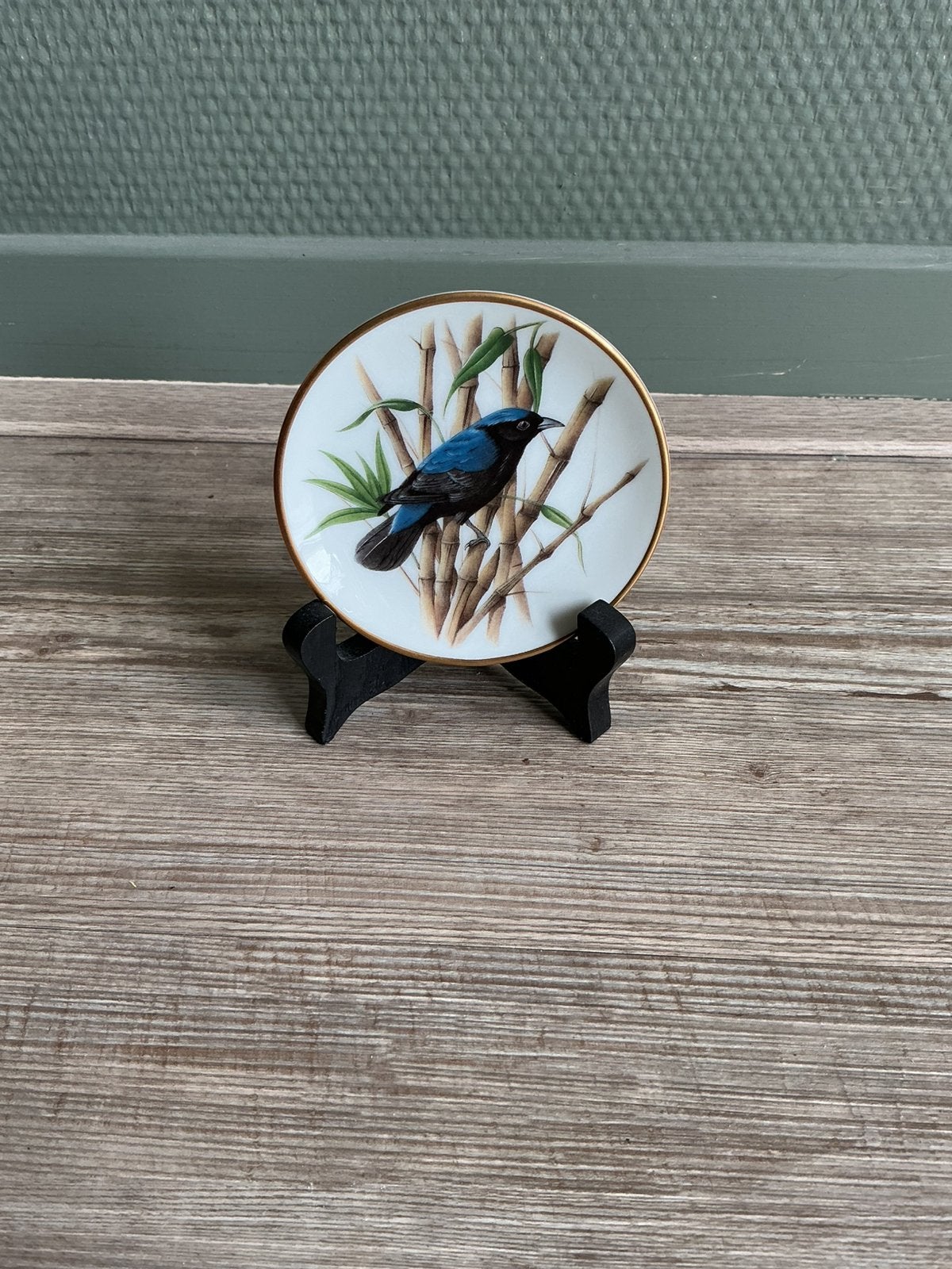 Franklin Porcelain ‘Asian Fairy Bluebird’ Irena Puella, Ophalen of Verzenden