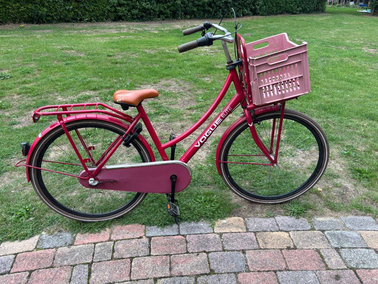 Vogue Elite damesfiets met mand - Zo goed als nieuw, (Extra) lage instap, Velgrem, Zo goed als nieuw, 50 tot 53 cm