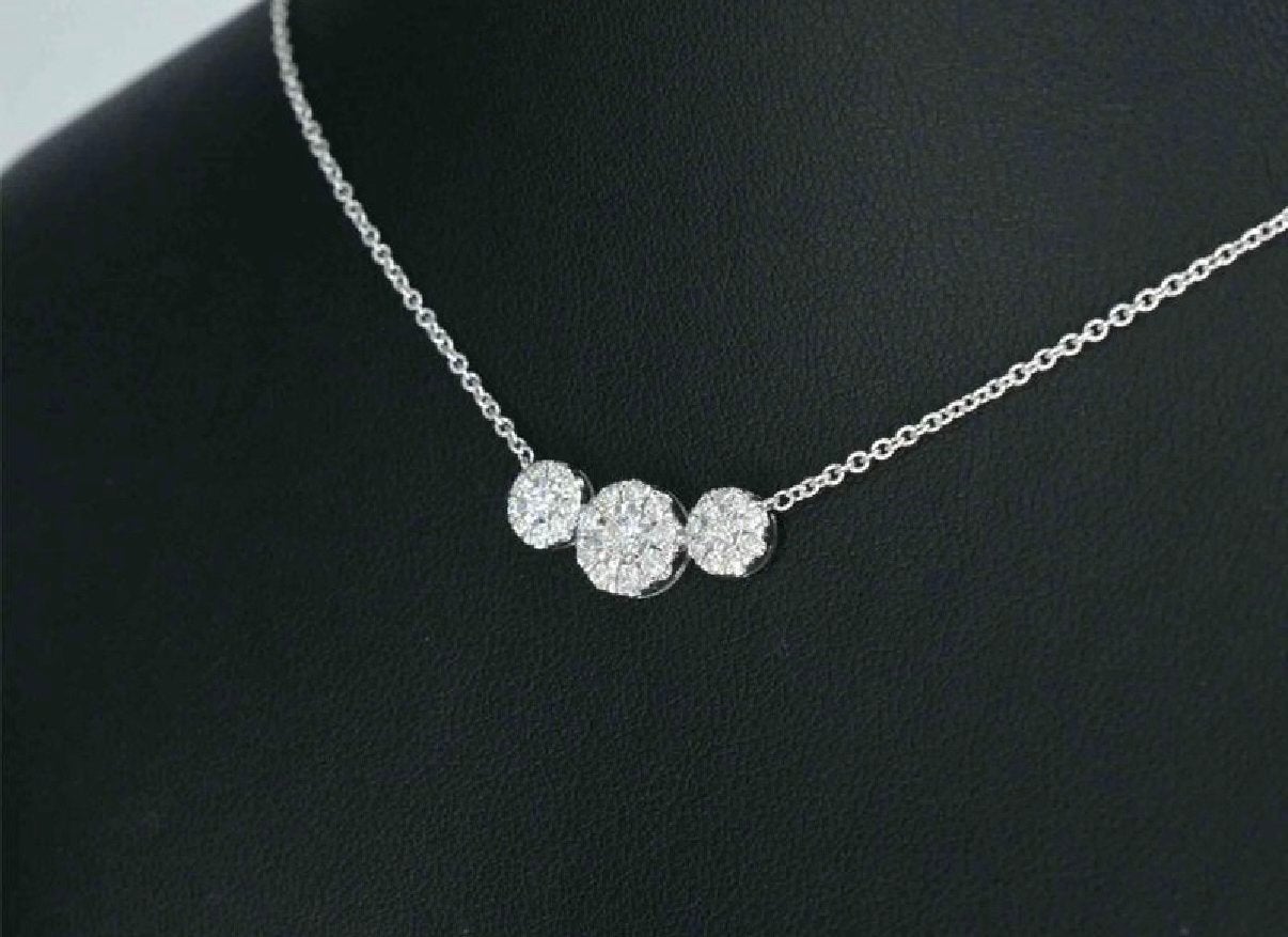Witgouden ketting met prachtige diamanten, Wit, Ophalen of Verzenden, Zo goed als nieuw, Met edelsteen