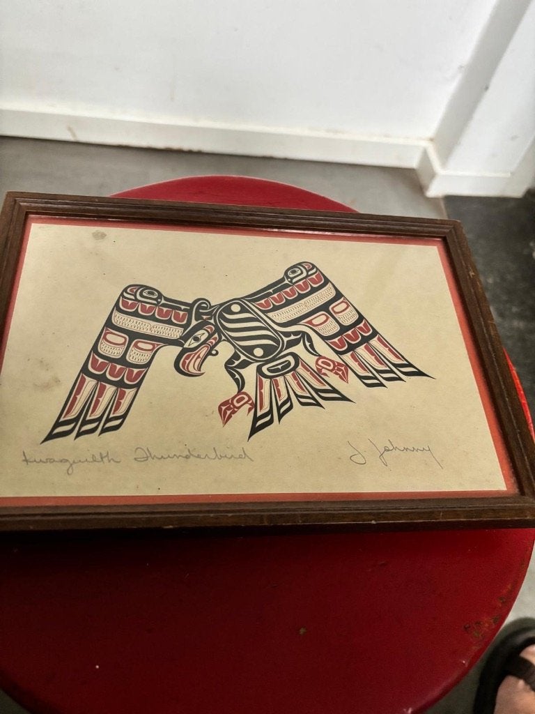 2 silkprints, Thunderbird en Kingfisher door Jim Johnny, Overige stijlen, Verzenden, Dieren, Achter glas