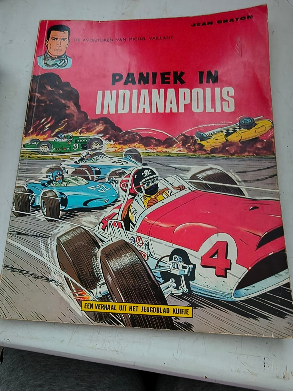 Michel Vaillant. Paniek in Indianapolis, Boeken, Stripboeken, Gelezen, Jean Graton, Eén stripboek, Ophalen of Verzenden