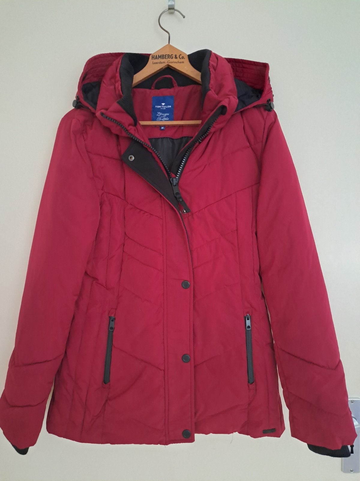Donkerrode Tom Tailor winterjas maat M, Kleding | Dames, Jassen | Winter, Maat 38/40 (M), Gedragen, Rood, Tom Tailor