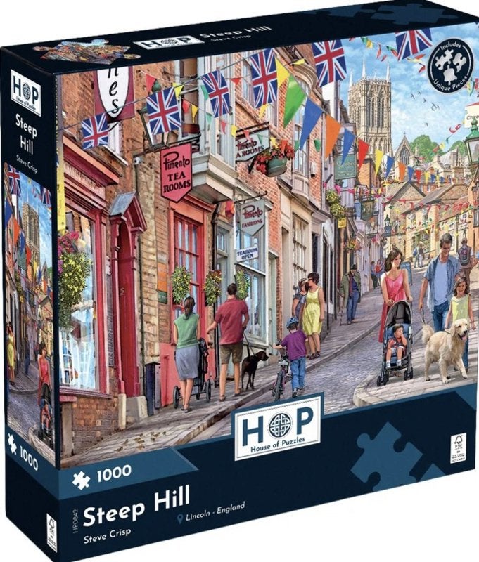 House of Puzzles - Steep Hill - 1000 stukjes, Ophalen of Verzenden, 500 t/m 1500 stukjes, Nieuw, Legpuzzel