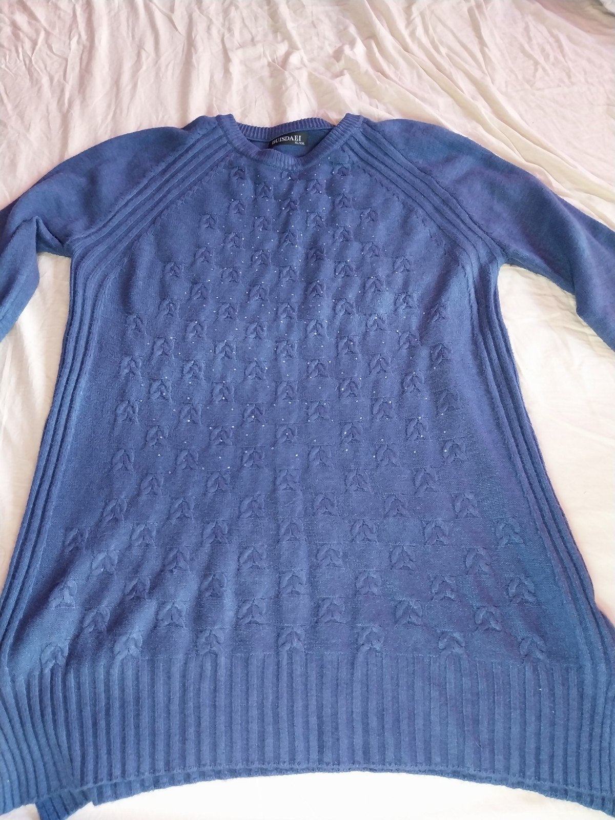 Lange trui met glittertjes - BuISDAEI, Blauw, Maat 46/48 (XL) of groter, Ophalen of Verzenden, BuISDAEI