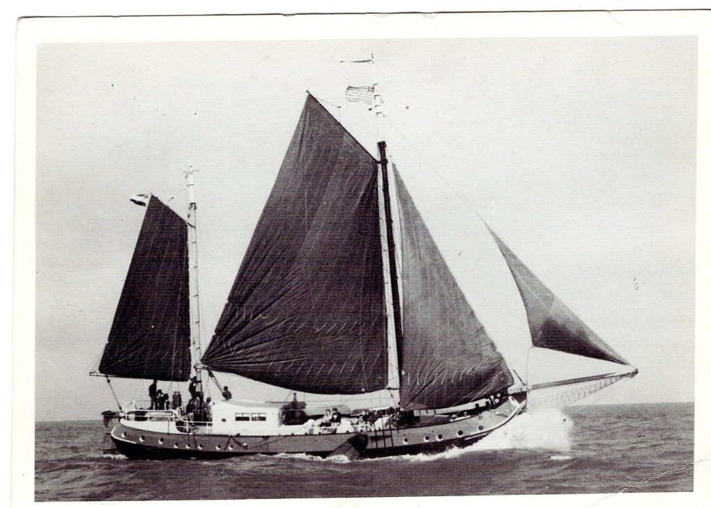 B26193 Kaag Tjalk Horizon onder zeil, Verzenden, 1960 tot 1980, Gelopen, Zuid-Holland