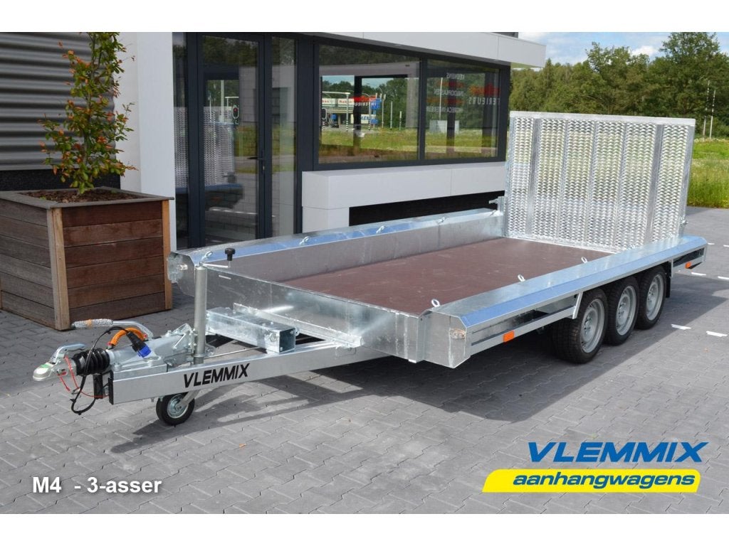 Nieuwe Machinetransporter 400x150 cm 3x 1350 kg VOORRAAD, Auto diversen, Aanhangers en Bagagewagens, Nieuw