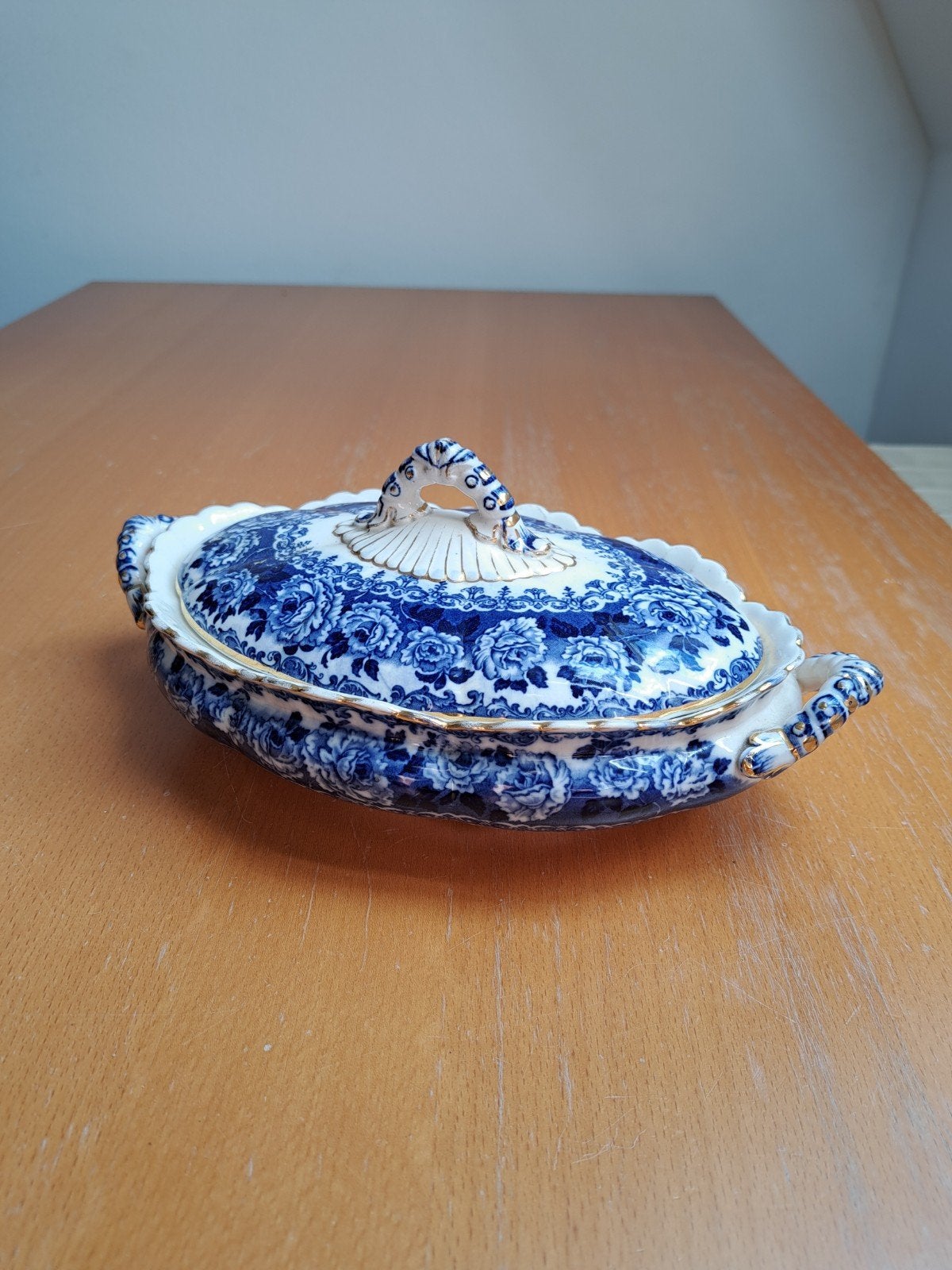 Antieke Chester K&C Late Mayer Terrine, Blauw-Wit, 1790, Antiek en Kunst, Ophalen