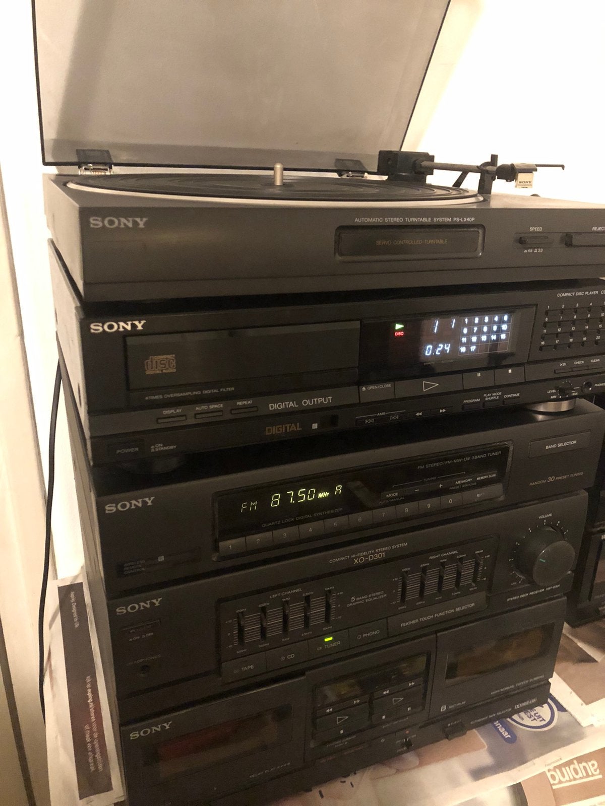 Vintage SONY Stereo set XO - D301, Ophalen, Gebruikt, Cd-speler, Sony