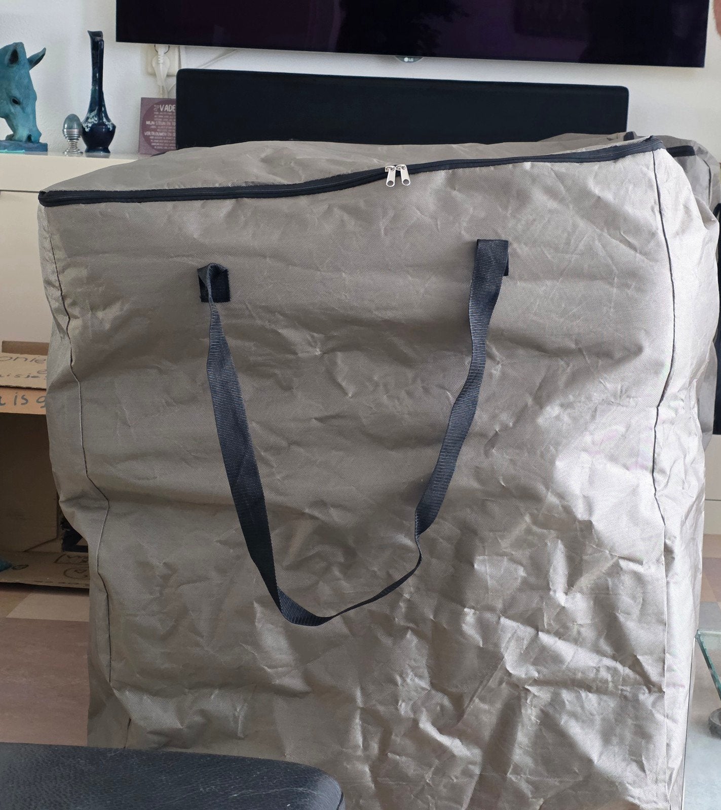 2 Grijze Kussentassen 75x75x90 cm voor Tuinkussens, Ophalen of Verzenden, Nieuw