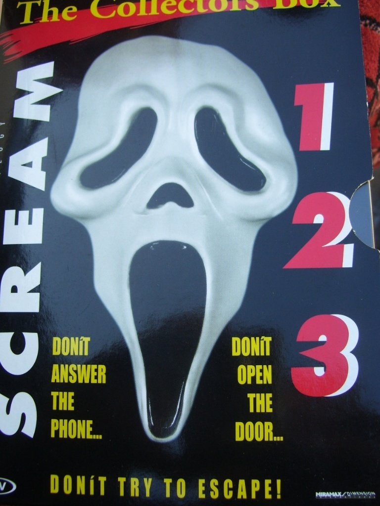 SCREAM 3 DVD BOX, Ophalen of Verzenden, Zo goed als nieuw, Overige typen, Halloween of Griezel