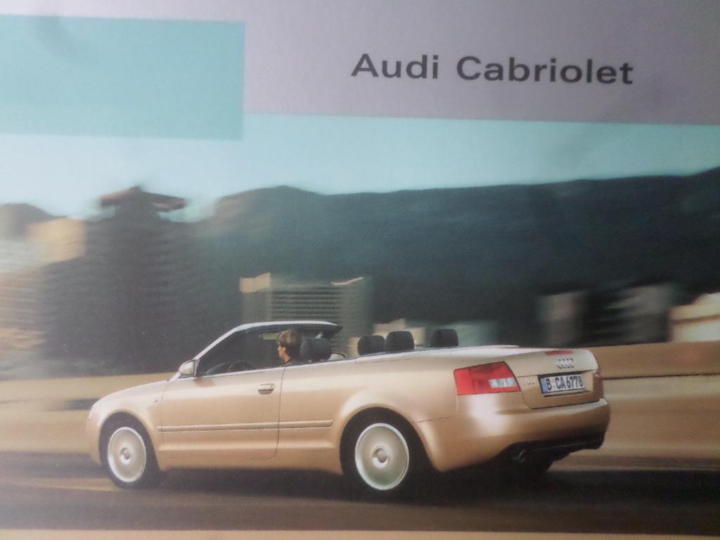 Audi A4 Cabrio Brochure, Ophalen of Verzenden, Zo goed als nieuw, Audi