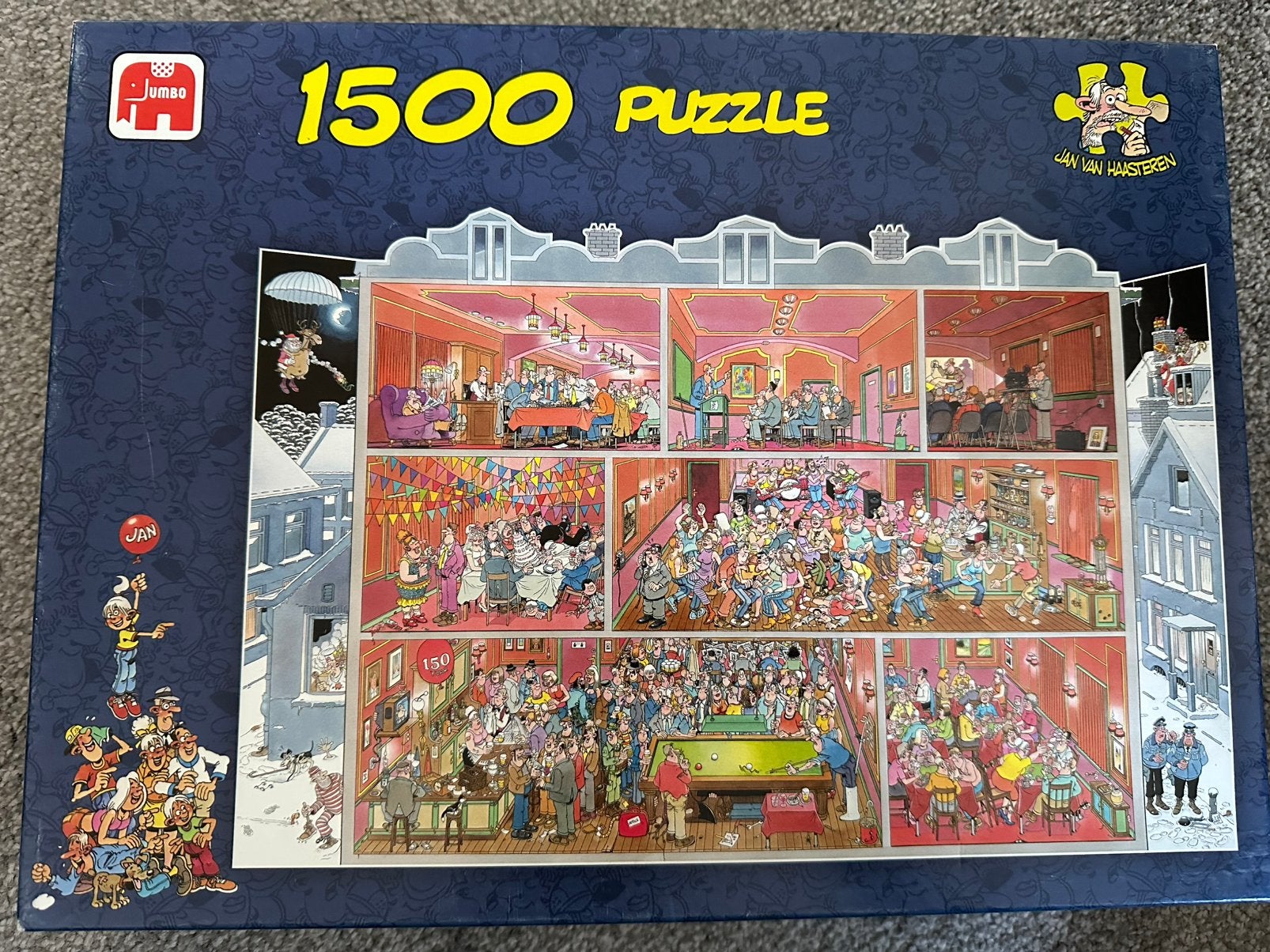 Jan van Haasteren puzzel ‘Grand Café’ 1500 stukjes, Ophalen of Verzenden, 500 t/m 1500 stukjes, Zo goed als nieuw, Legpuzzel