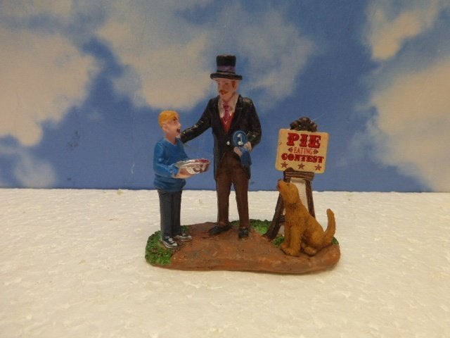 lemax pie chomping champ kerstdorp poppetje figurine kermis, Ophalen of Verzenden, Zo goed als nieuw