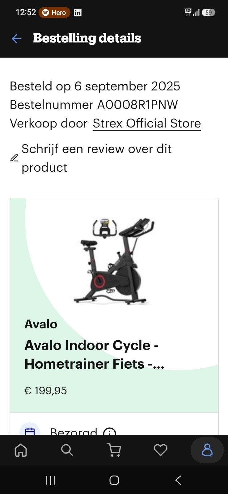 Avalo Indoor Cycle - Hometrainer Fiets, Ophalen of Verzenden, Zo goed als nieuw, Metaal, Benen