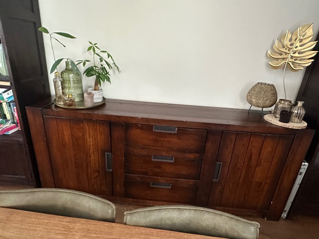 Kersen houten Dressoir, Huis en Inrichting, Ophalen, Gebruikt, Met lade(s), 200 cm of meer