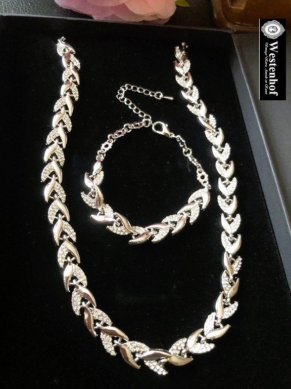 Sieraden set juweliers custom juwelen - ketting + armband, Verzenden, Nieuw, Zilver, Overige materialen
