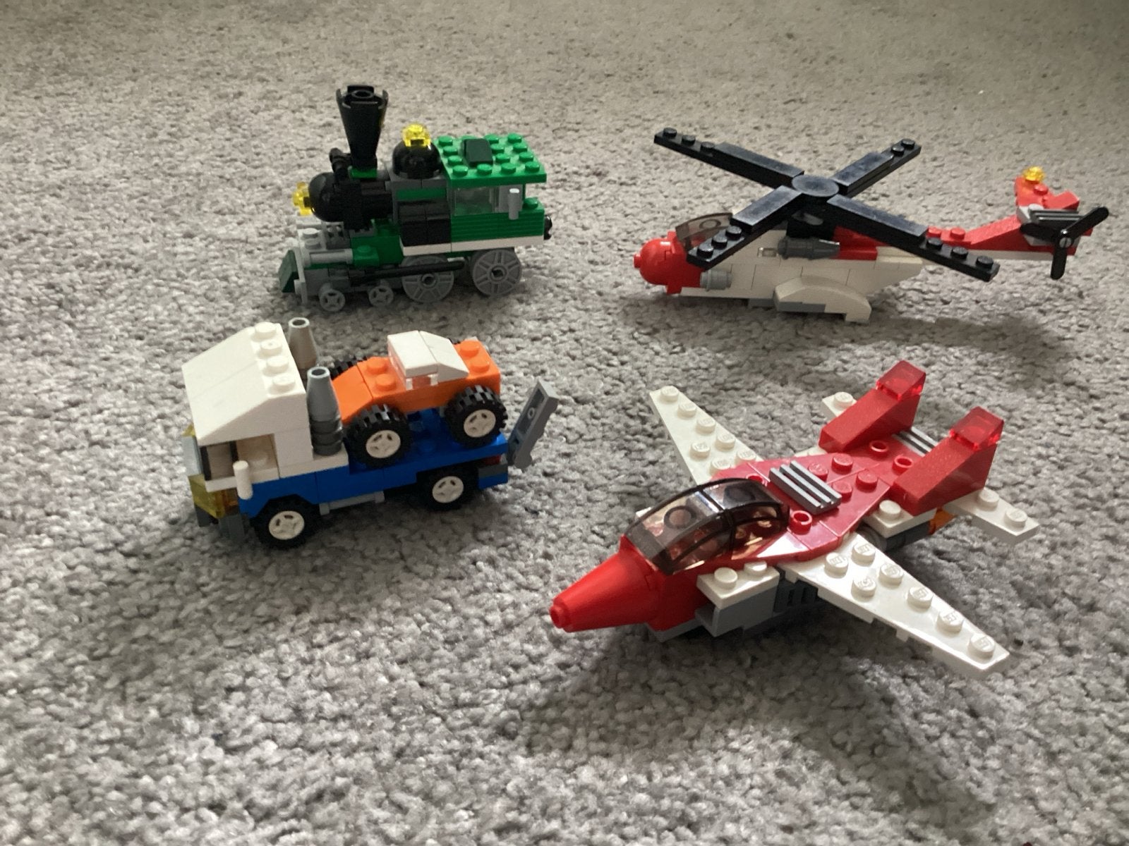 Lego Creator 3-in-1 sets: vrachtwagen, helikopter, vliegtuig, Gebruikt, Lego, Ophalen of Verzenden, Compleet