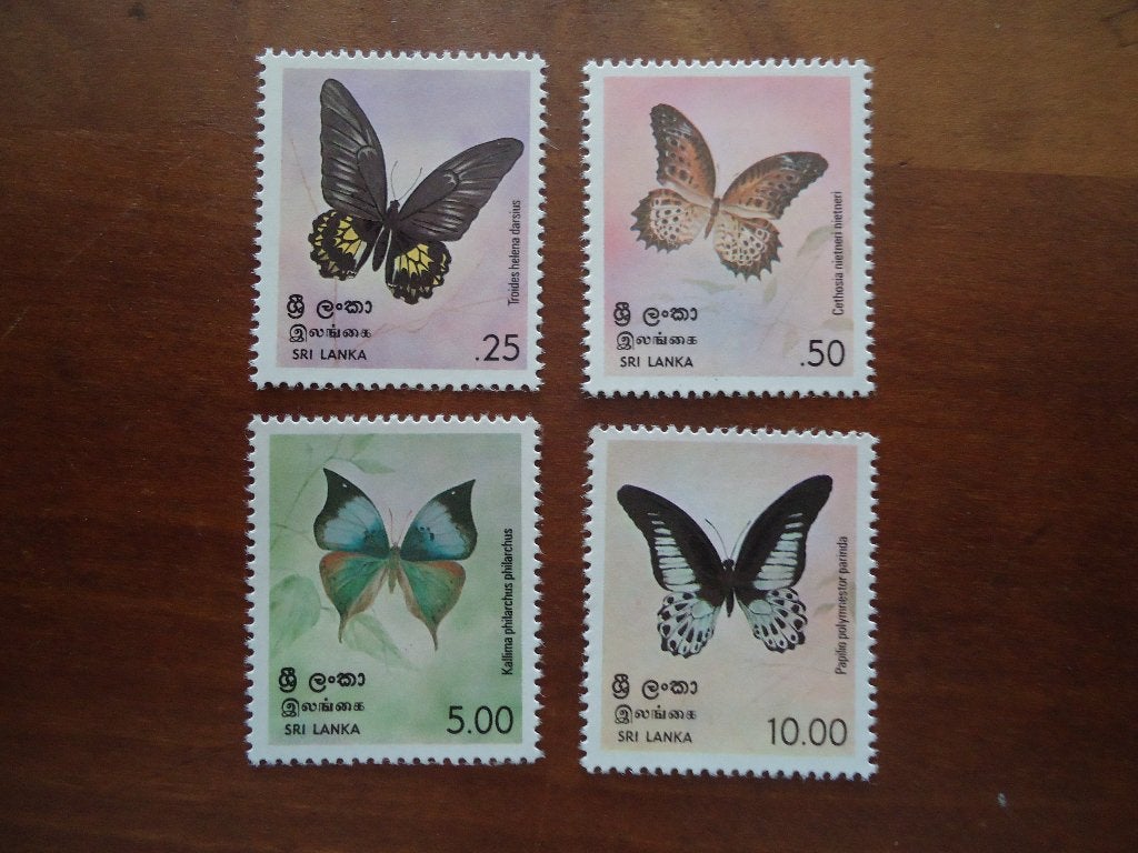 Vlinders Sri Lanka 1978, mi. 483-86 postfris, Ophalen of Verzenden, Postfris, Dier of Natuur