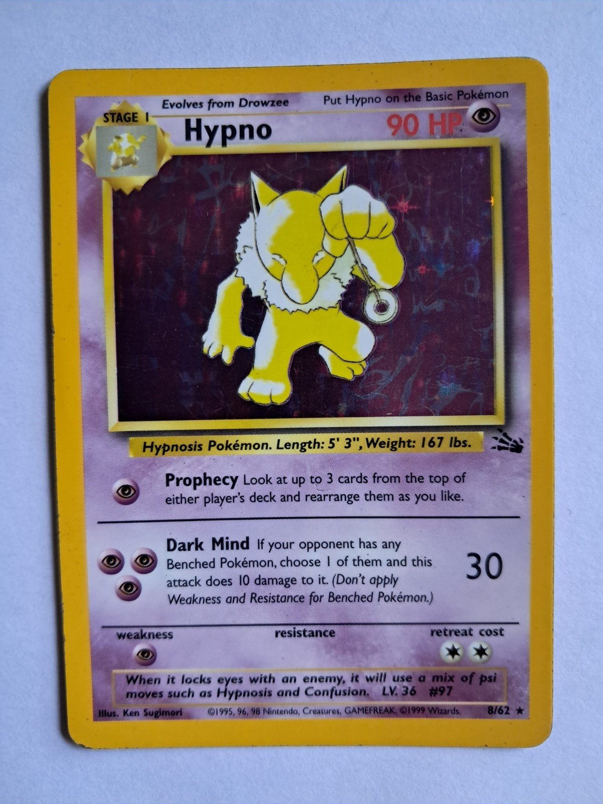 Hypno 8/62 Fossil, Ophalen of Verzenden, Zo goed als nieuw, Losse kaart, Foil