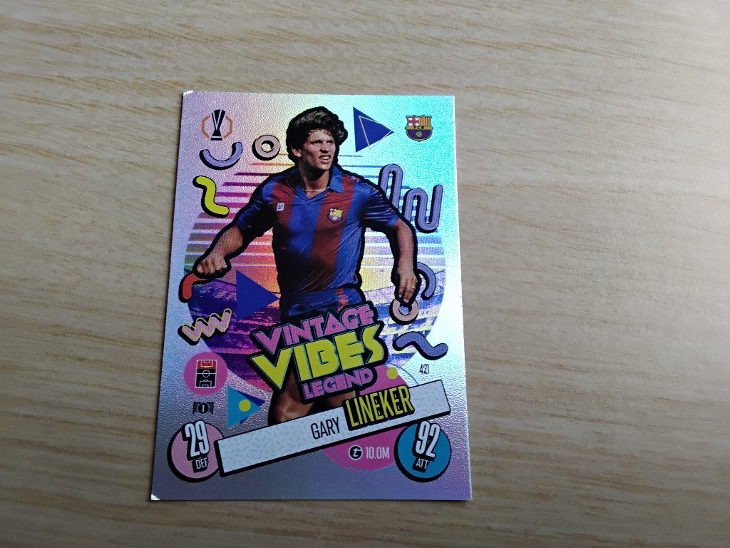 Topps Vintage Vibes Gary Lineker, Ophalen of Verzenden, Zo goed als nieuw, Buitenlandse clubs, Spelerskaart