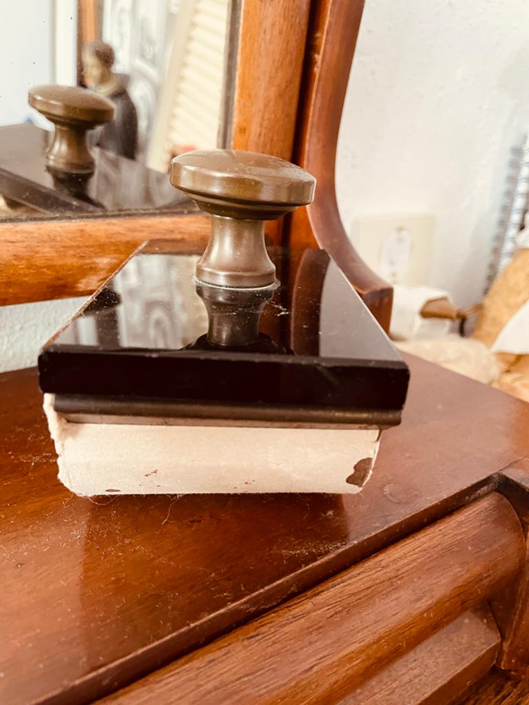 Vintage Marmer & Messing Inktroller / Vlotter, Ophalen of Verzenden
