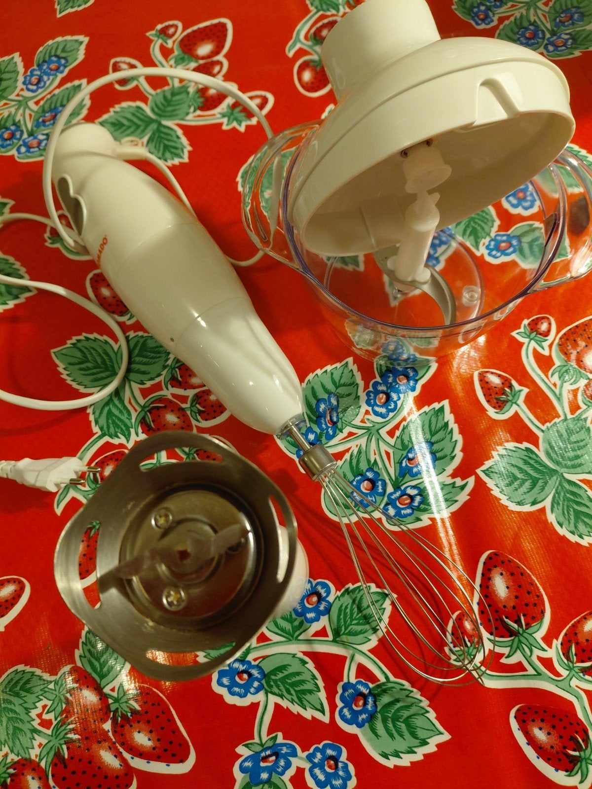 Romano staafmixer met accessoires, wit., Ophalen, Gebruikt, Blender