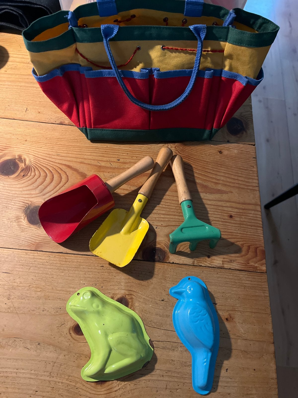 Zandspeelgoed- of tuinset  met draagtas, Ophalen of Verzenden, Gebruikt