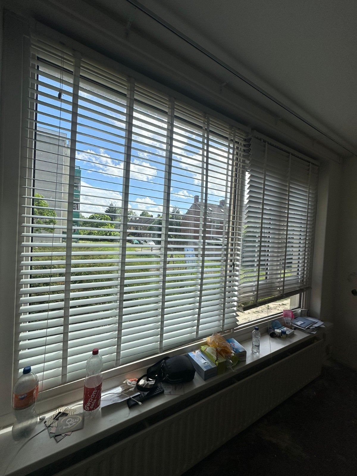 Luxe Luxaflex jaloezieën - wit, Ophalen, Gebruikt, 100 tot 150 cm, Wit
