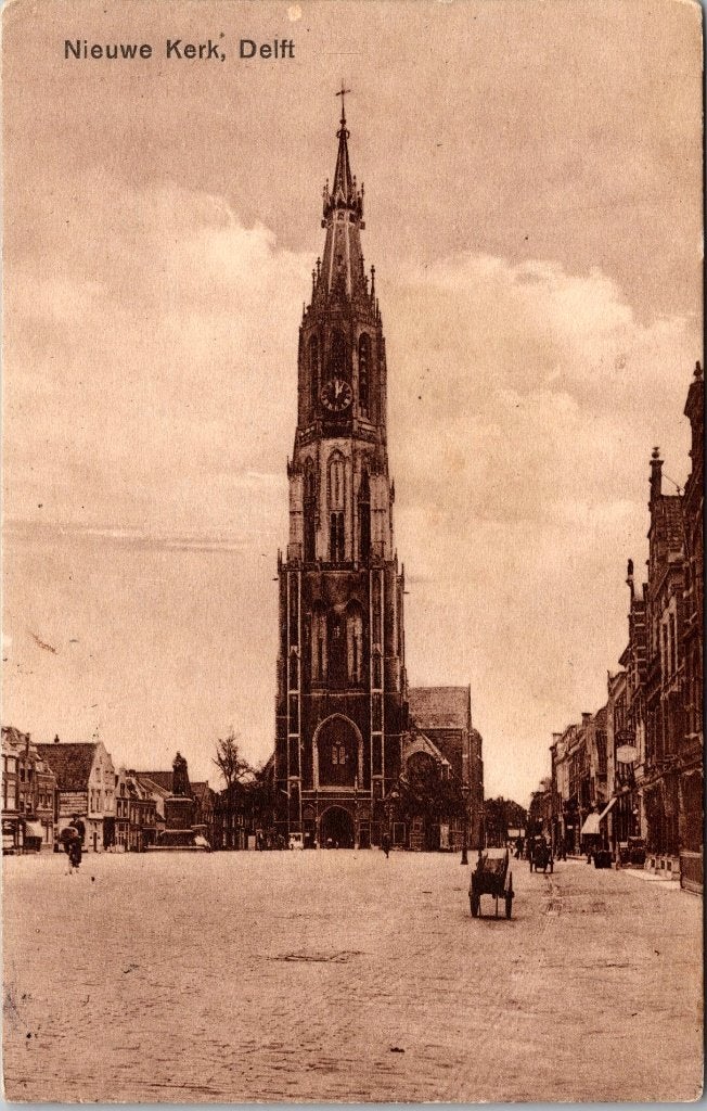 Delft - 12 ansichtkaarten Nieuwe Kerk, Verzamelen, Ansichtkaarten | Nederland, Verzenden, 1960 tot 1980, Gelopen, Zuid-Holland