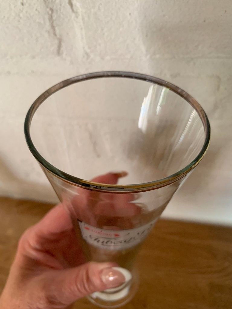 Vintage Tuborg Bierglas - Kopenhagen Denemarken, Ophalen of Verzenden, Zo goed als nieuw, Glas of Glazen, Overige merken