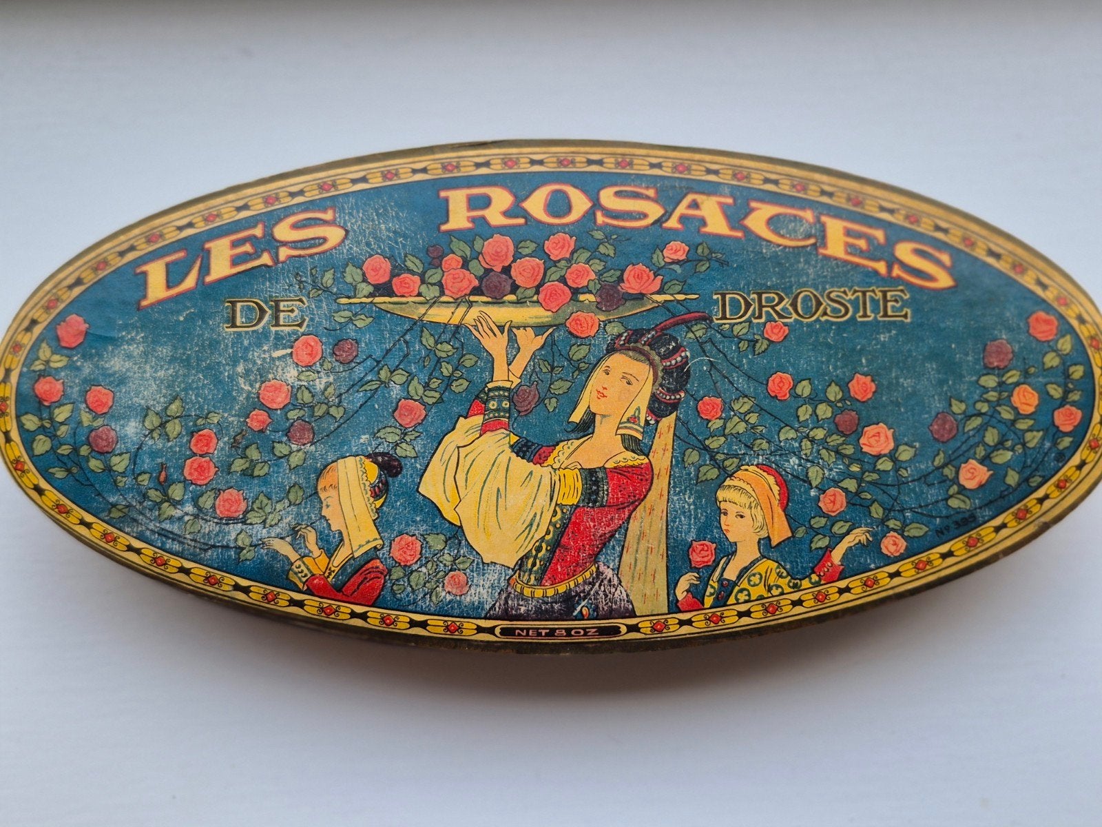 Droste Rosaces 8oz chocolade doos, Verzamelen, Blikken, Ophalen of Verzenden, Overige, Droste