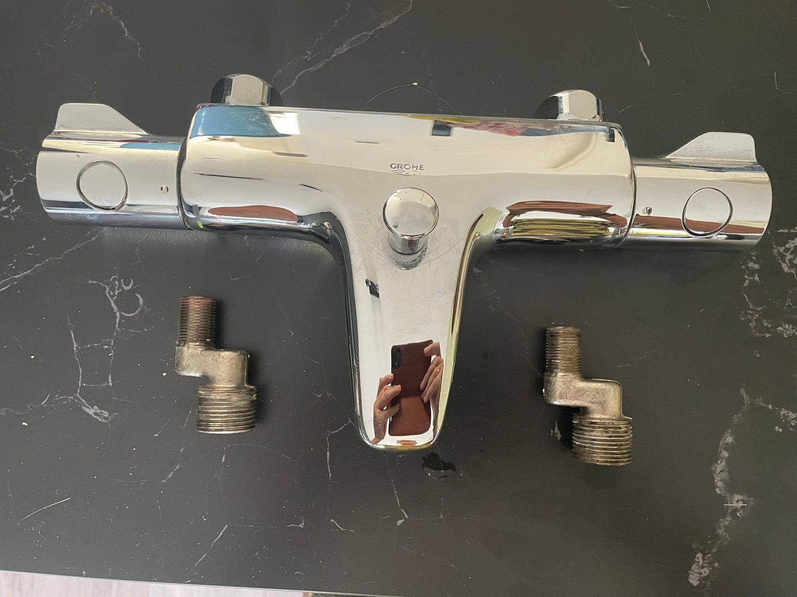Grohe thermostaat kraan, voor bad en douche.hartmaat 15.5 cm, Ophalen of Verzenden, Gebruikt, Bad