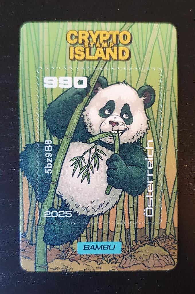 Oostenrijk 2025 Panda Crypto - NFT kleur Groen Michel 3910, Verzenden, Postfris, Dier of Natuur