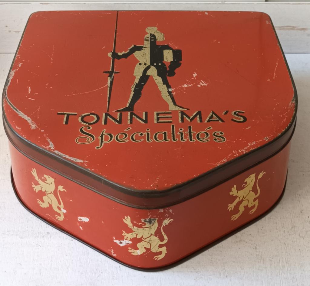 Oude Tonnema's Specialités Blikken Doos, Antiek en Kunst, Curiosa en Brocante, Ophalen of Verzenden