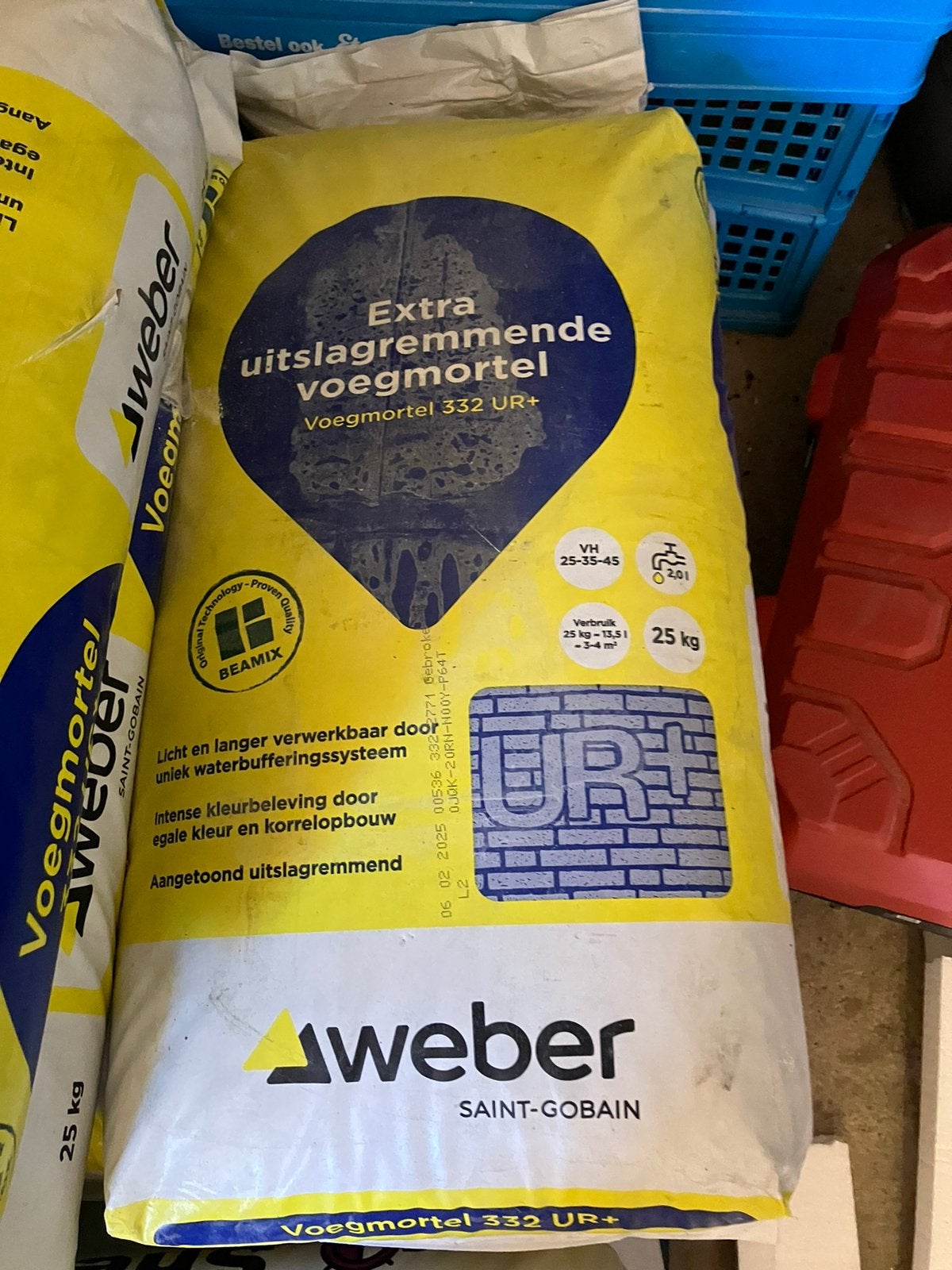 Beamix voegmortel 332 gebroken wit, Ophalen of Verzenden, Zo goed als nieuw, Overige typen