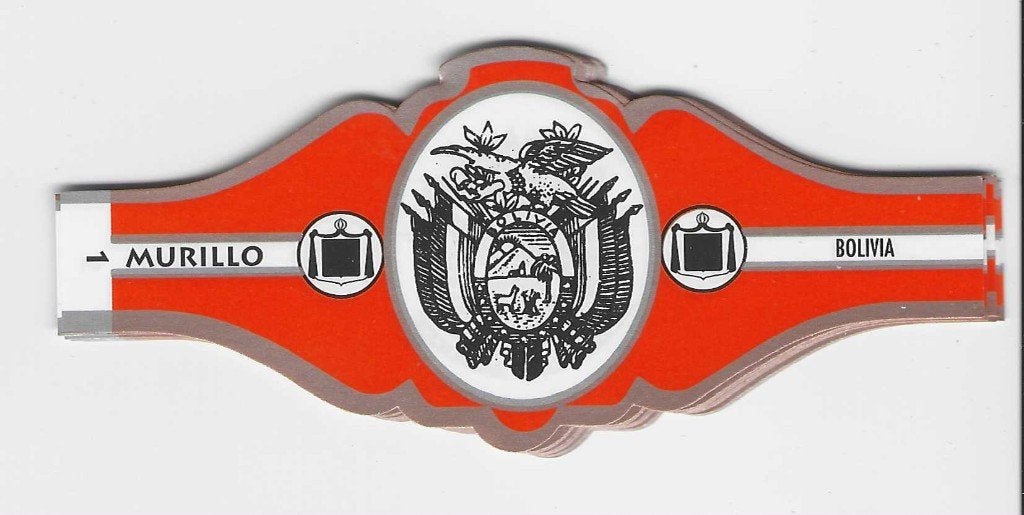 reeks 2635   schilden   1-12  sigarenbanden, Ophalen of Verzenden, Zo goed als nieuw, Sigarenbandjes