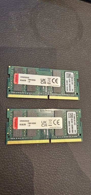 Kingston 64GB (2x32GB) DDR4-3200 SO-DIMM KVR32S22D8/32, Computers en Software, DDR4, Ophalen of Verzenden, Zo goed als nieuw, 64 GB