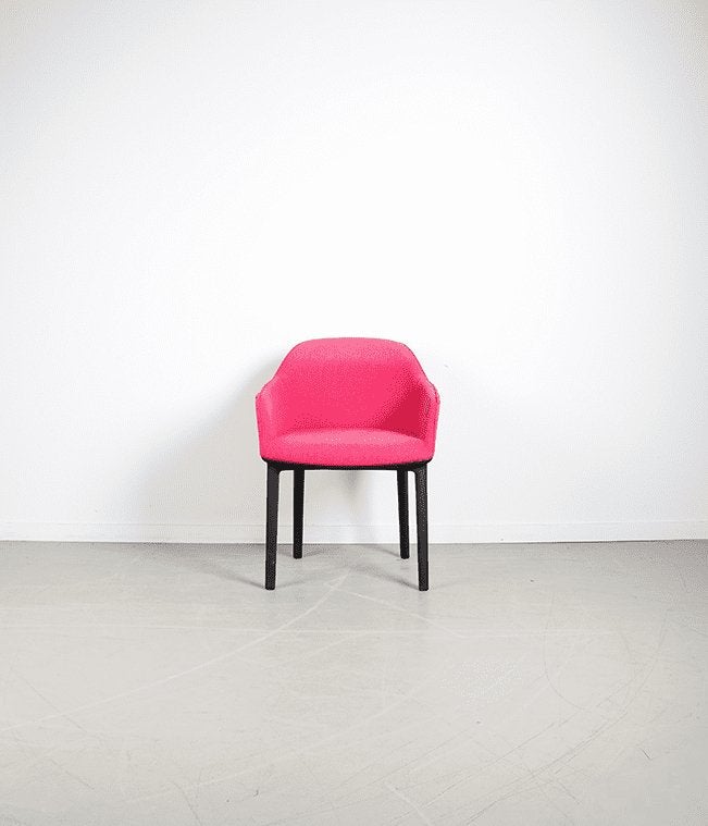 Vitra Softshell Stoel Roze Stof – Zwart, Niet ingevuld, Zo goed als nieuw, Niet ingevuld, Niet ingevuld