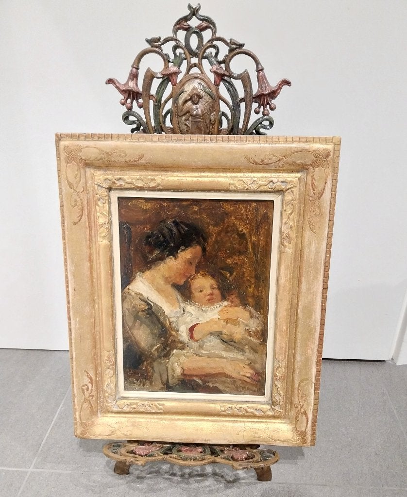 Simon Maris, Paneel, Portret of Personen, Impressionistisch, Ophalen of Verzenden