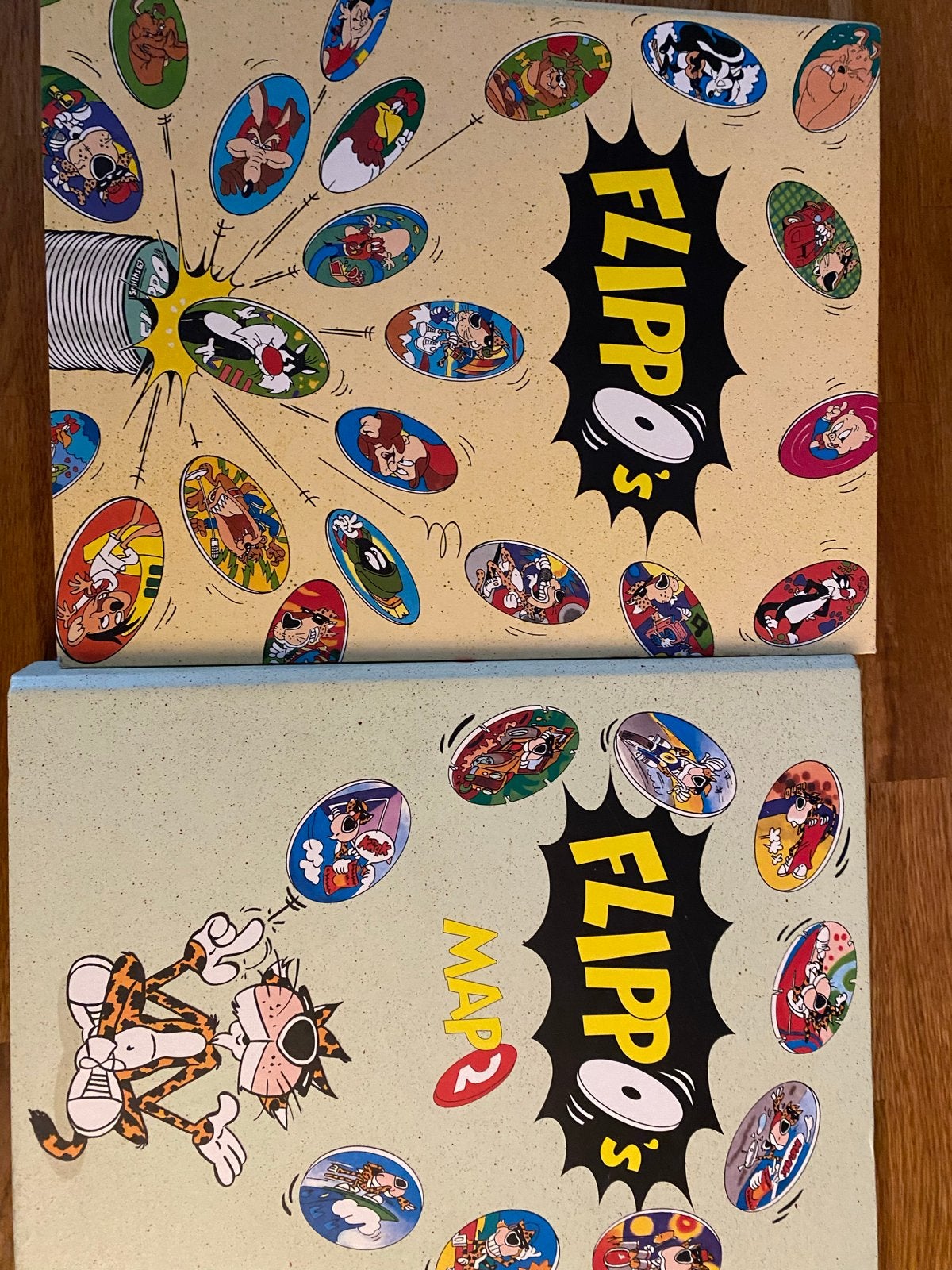 verzameling Flippo's in twee mappen ong 600, Ophalen of Verzenden, Chester Cheetos, Verzameling, Met verzamelmap(pen)