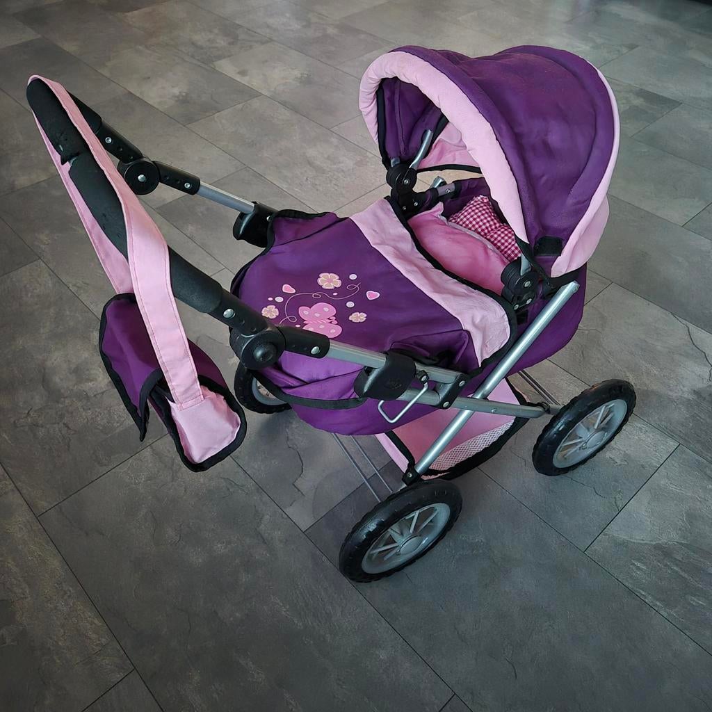 Bayer complete poppenwagen met toebehoren en verstelbare kap, Kinderen en Baby's, Speelgoed | Poppen, Ophalen, Zo goed als nieuw