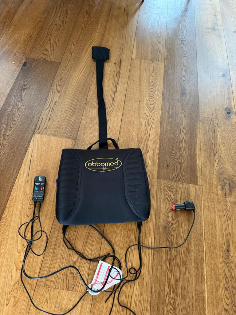 Obbomed Pro-Lumbar massage- en verwarmingskussen, Ophalen, Gebruikt