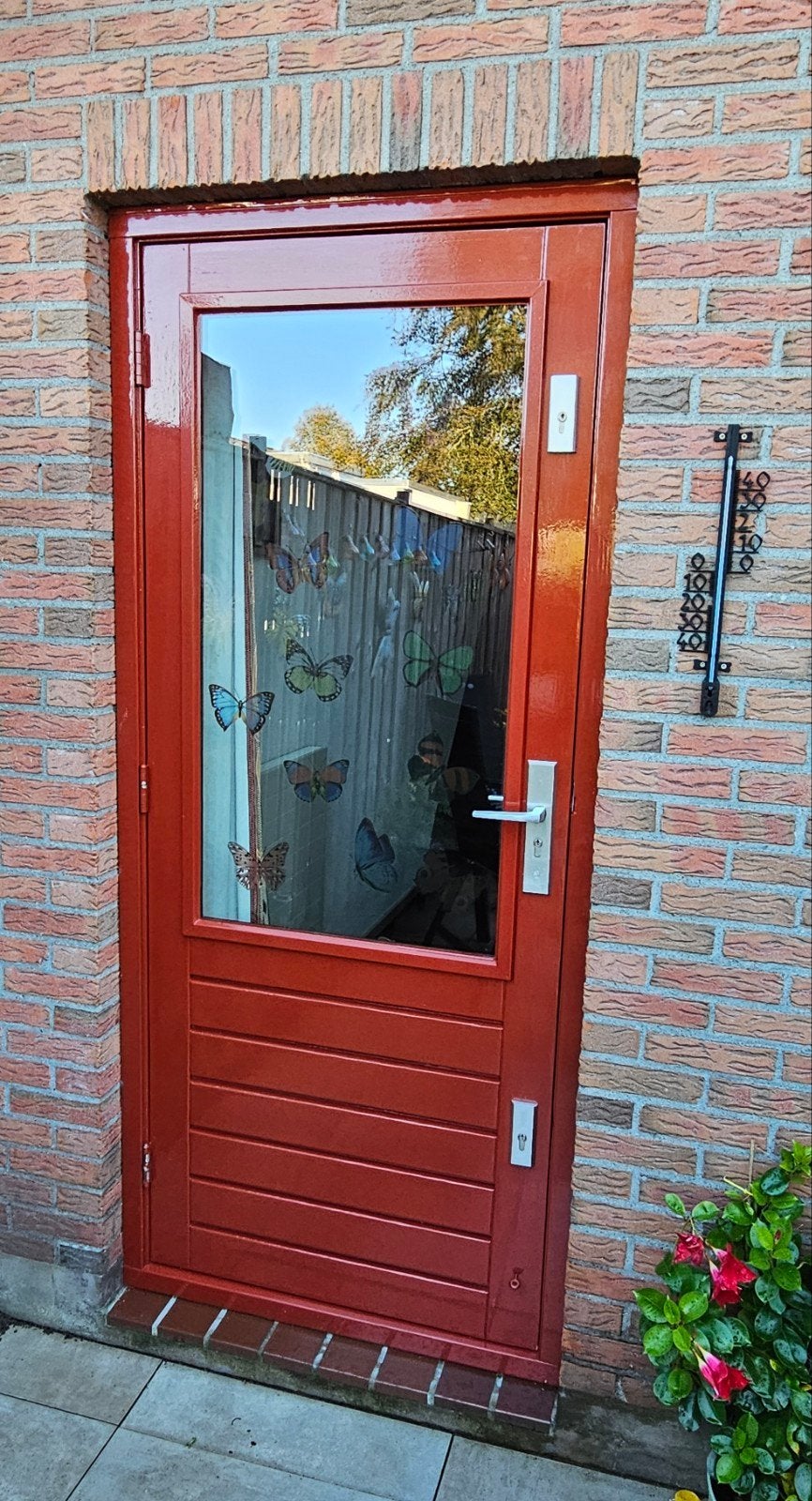 Hardhouten achterdeur, Ophalen, Gebruikt, 80 tot 100 cm, Buitendeur