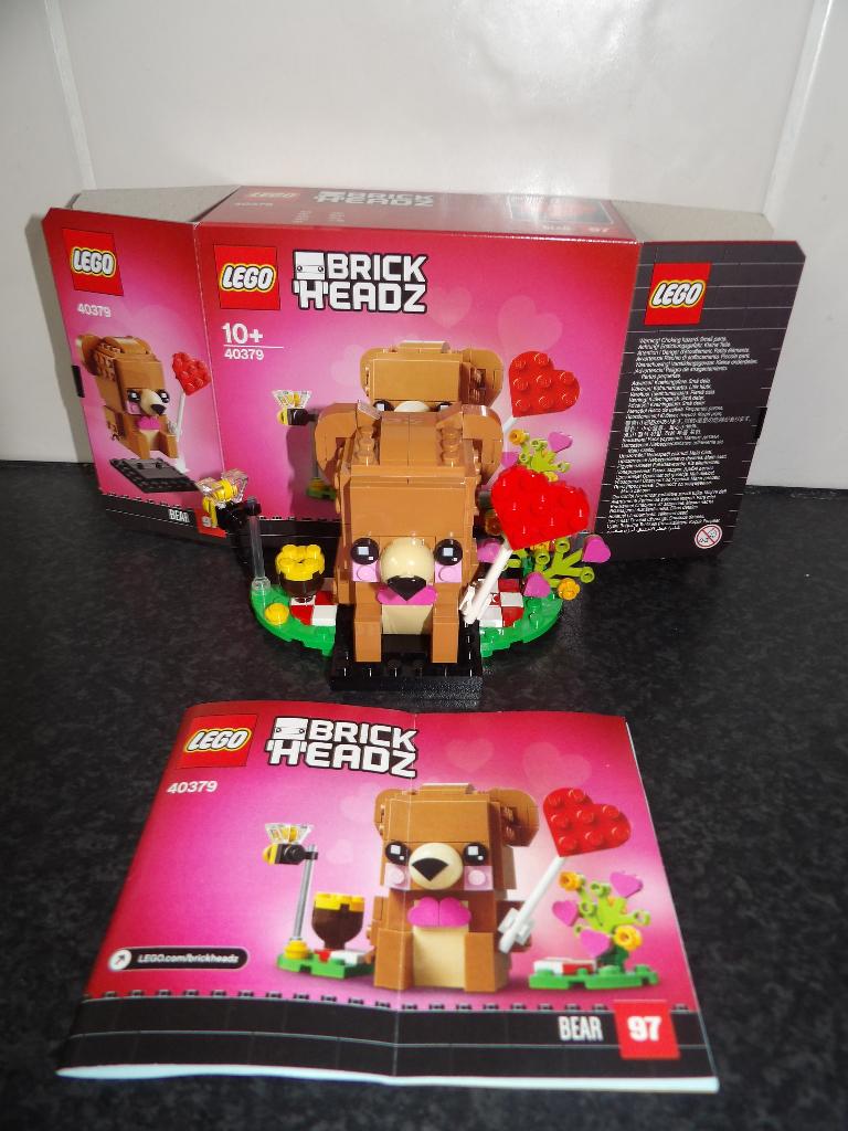 Als nieuw Lego Brickheadz 40379 Valentijnsbeer nr 97 incl do, Compleet, BrickHeadz, Lego, Ophalen of Verzenden