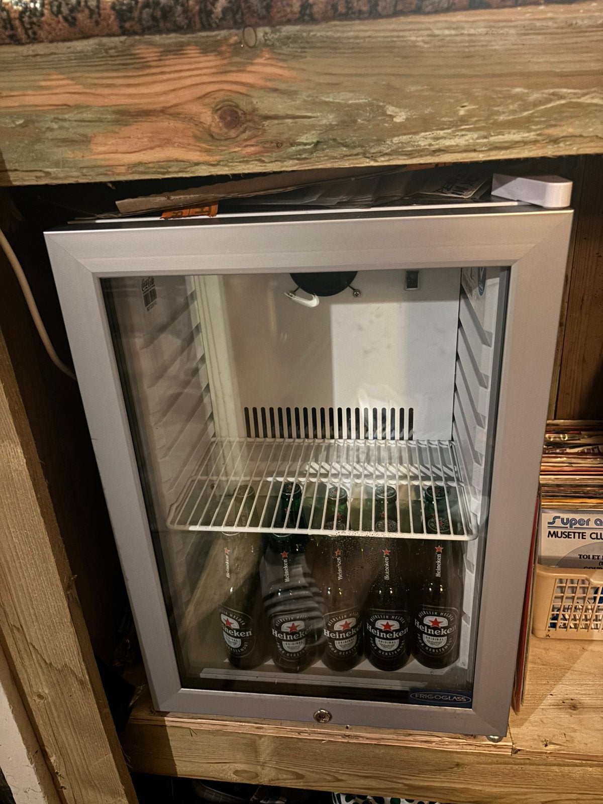 Coca cola energy mini koelkast, Ophalen, Zo goed als nieuw, Hout, Houtkachel
