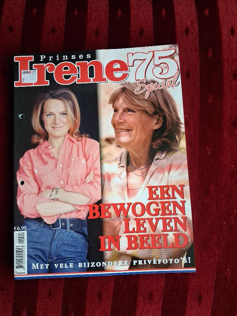 Boekje irene 75 koninklijkhuis, Ophalen of Verzenden, Zo goed als nieuw, Tijdschrift of Boek