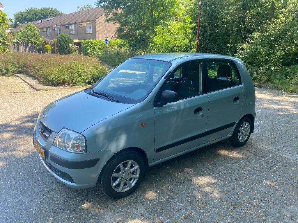 Hyundai Atos 1.1 2007 Blauw + Winterset!, Auto's, Voorwielaandrijving, Stof, 31 €/maand, 4 cilinders